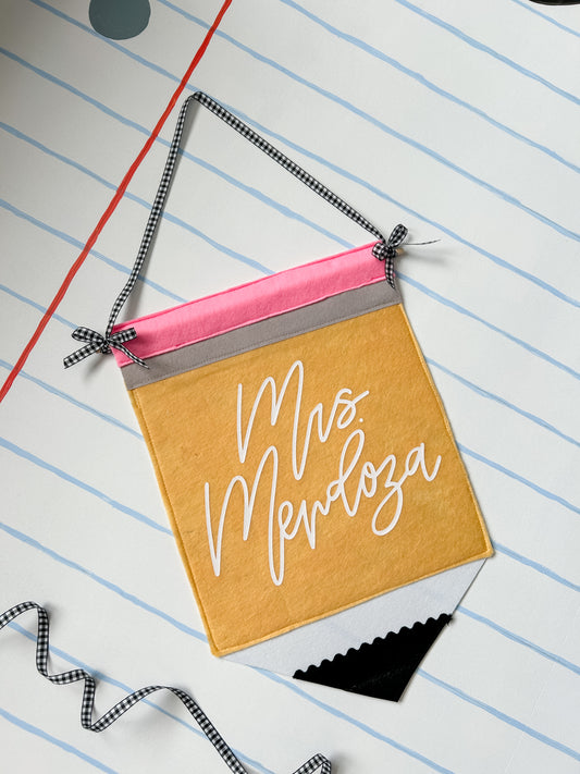 Teacher Pencil Sign
